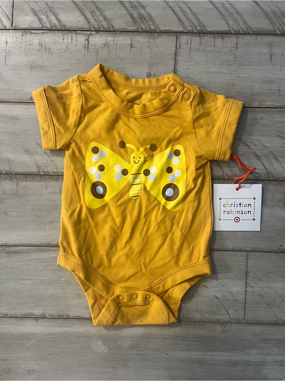 Target Yellow Butterfly Baby One-Piece Bodysuit
